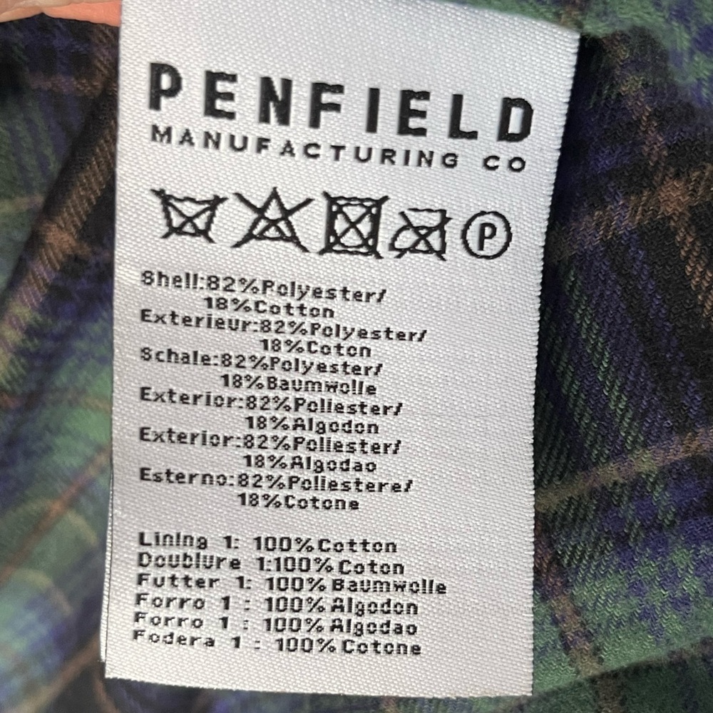 Madewell X Penfield Medbury flannel lined water resistant jacket black XS - Picture 13 of 14